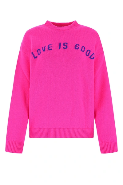 Shop Ireneisgood Fluo Pink Wool Blend Sweater  Pink Irene Is Good Donna Xs