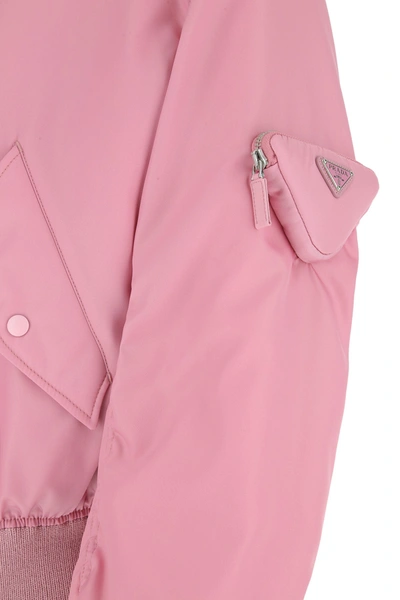 Shop Prada Pastel Green Re-nylon Padded Bomber Jacket  Nd  Uomo S