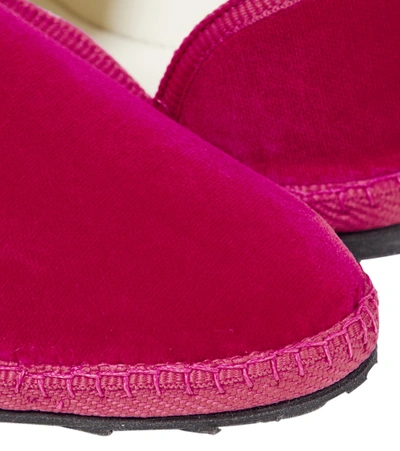 Shop The Row Friulane Velvet Loafers In Fuchsia
