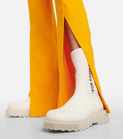 Shop Off-white Rubber Boots In White Black
