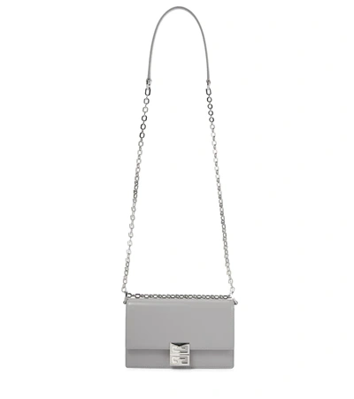 Shop Givenchy 4g Small Leather Shoulder Bag In Cloud Grey