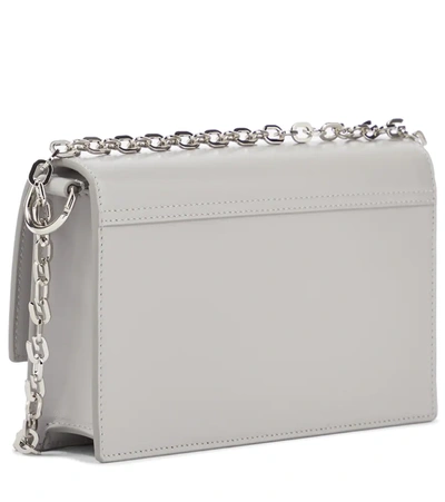 Shop Givenchy 4g Small Leather Shoulder Bag In Cloud Grey