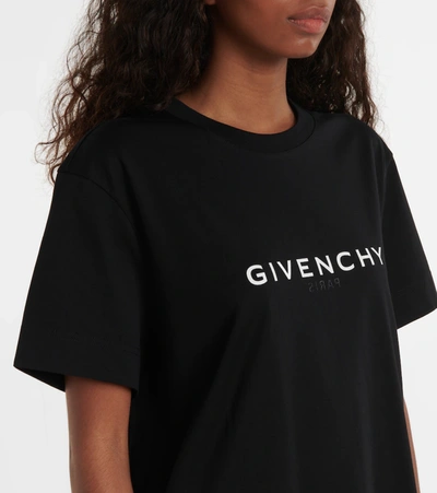 Shop Givenchy Logo-printed Cotton Jersey T-shirt In Black