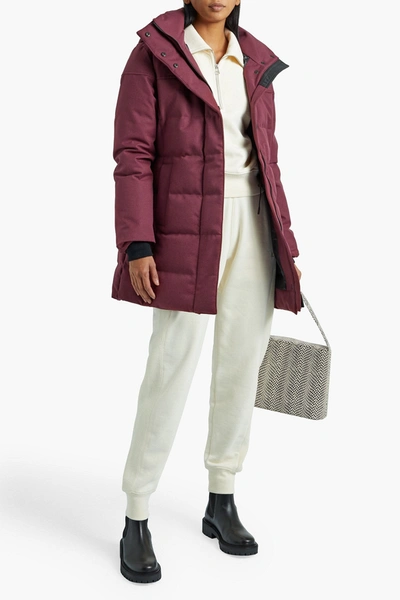 Canada Goose Annecy Quilted Twill Hooded Down Coat In Plum | ModeSens