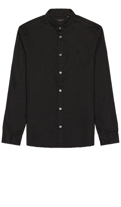 Shop Allsaints Hawthorne Ls Shirt In Black