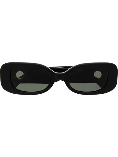 Shop Linda Farrow Lola Rectangle-frame Sunglasses In Schwarz