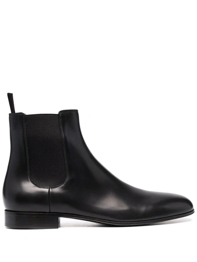 Shop Gianvito Rossi Ankle-length Leather Chelsea Boots In Schwarz