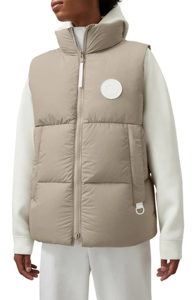 Shop Canada Goose Everett Puffer Vest In Limestone - Calcaire