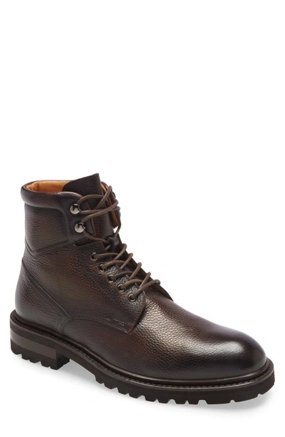 Shop Magnanni Wesley Leather Lace-up Boot In Brown