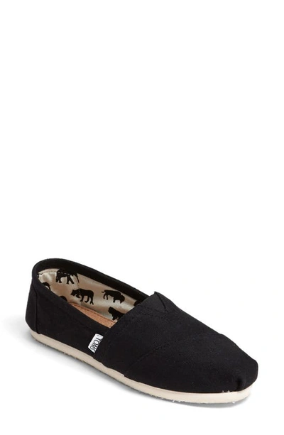Shop Toms Classic Canvas Slip-on In Black