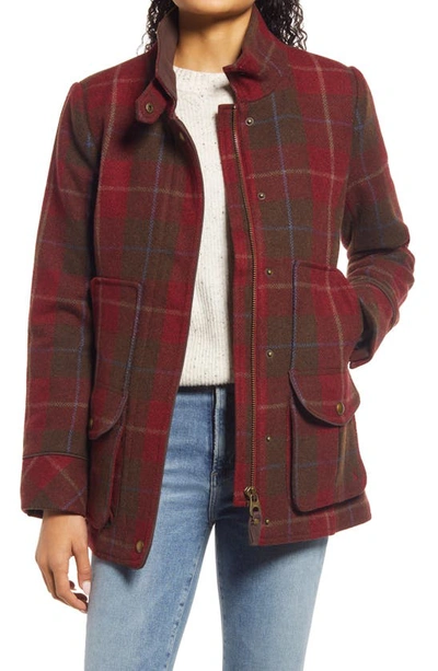 Joules Fieldcoat Wool Blend Tweed Jacket In Red Check | ModeSens