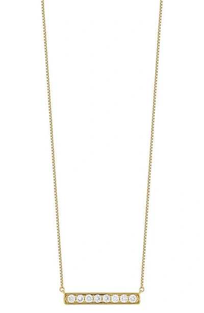 Shop Bony Levy Varda Diamond Bar Pendant Necklace In 18k Yellow Gold