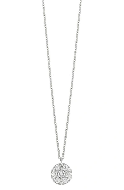 Shop Bony Levy Mika 18k Gold Diamond Disc Pendant Necklace In 18k White Gold