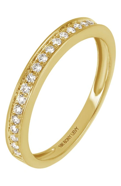 Shop Bony Levy Audrey 18k Gold Diamond Stack Ring In 18k Yellow Gold