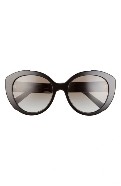 Shop Prada 54mm Oval Sunglasses In Black/ Grey Gradient
