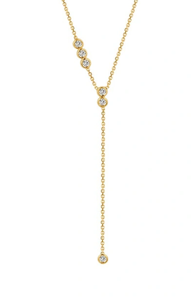 Shop Kimai Subtle Lab Created Diamond Y-necklace In Yellow Gold