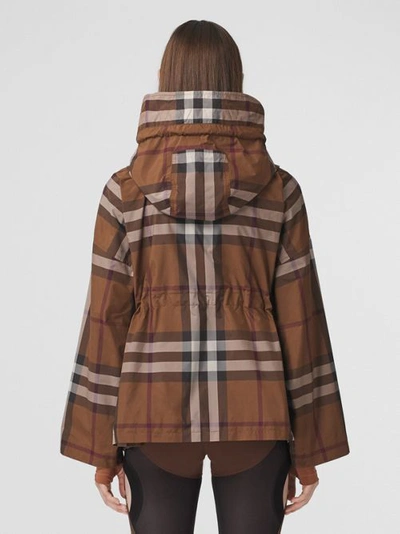 Shop Burberry Check Lightweight Jacket In Dark Birch Brown