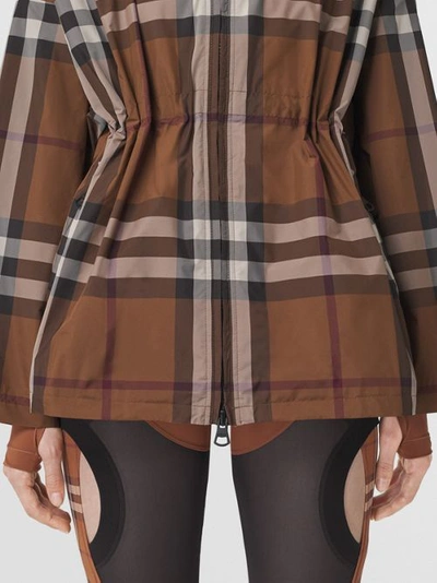 Shop Burberry Check Lightweight Jacket In Dark Birch Brown