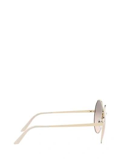 Shop Prada Eyewear Sunglasses In Pale Gold / Matte Pink