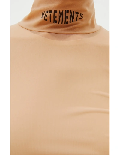 Vetements Mini Dress In Beige In Beige