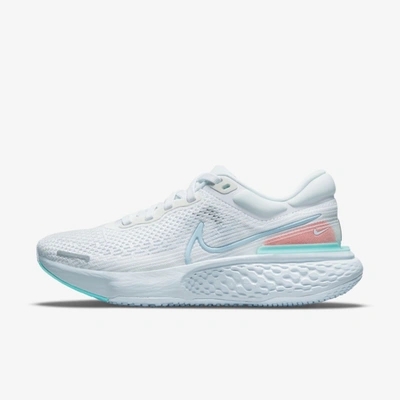 Shop Nike Zoomx Invincible Run Flyknit Women's Road Running Shoes In White,dynamic Turquoise,lava Glow,hydrogen Blue