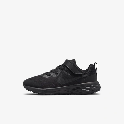 Shop Nike Revolution 6 Little Kids' Shoes In Black,dark Smoke Grey,black