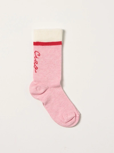 Shop Giada Benincasa Socks In Wool Blend In Pink