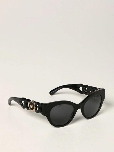 Shop Versace Sunglasses In Acetate In Black 1