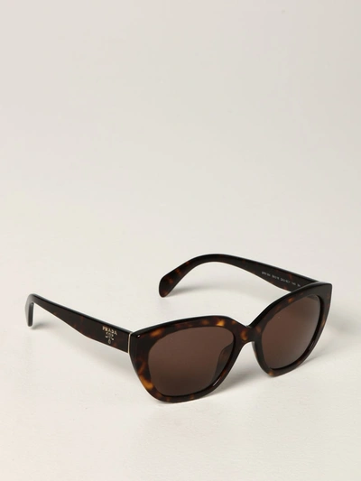 Shop Prada Sunglasses In Acetate In Brown