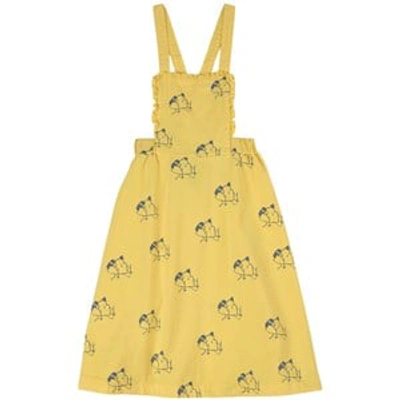 Shop Bonmot Organic Dress Allover Trekking Sunshine Yellow