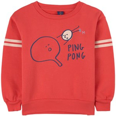 Shop Bonmot Organic Red Ping Pong Sweatshirt