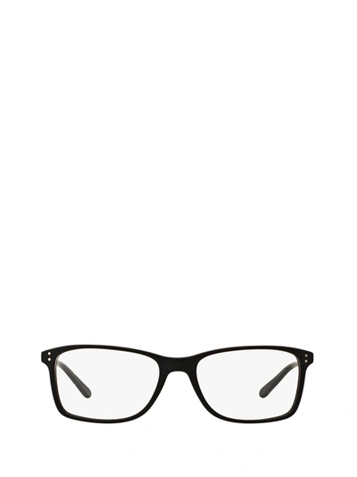 Shop Polo Ralph Lauren Eyeglasses In Matte Black