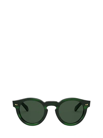 Shop Polo Ralph Lauren Sunglasses In Shiny Green Havana