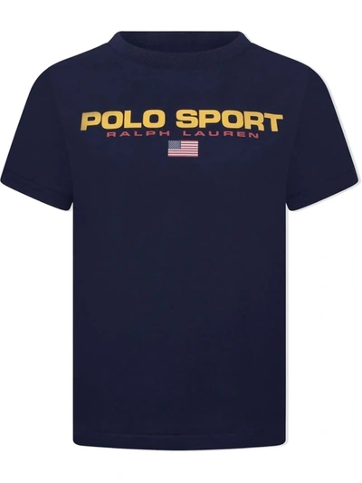 Shop Ralph Lauren Polo Sport Cotton T-shirt In Blue