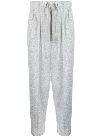 Shop Facetasm High-waist Straight Trousers In Grey