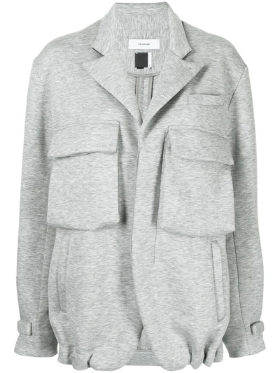 Shop Facetasm Flap Pocket Jacket In Grey