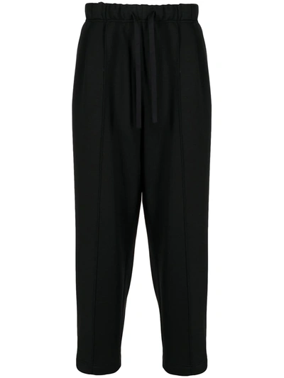 Shop Facetasm High-waist Straight Trousers In Black