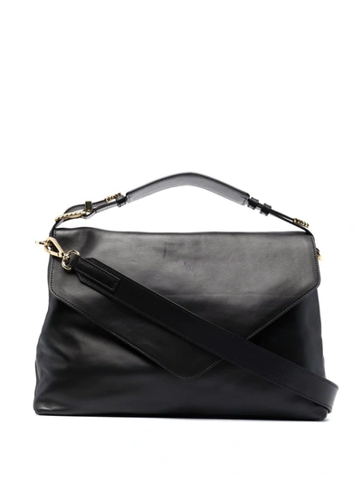 Shop Alberta Ferretti Buckle-detail Tote Bag In Black