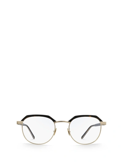 Shop Saint Laurent Eyewear Eyeglasses In Gold &amp; Havana