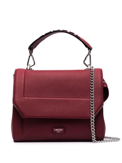 Shop Lancel Top-handle Leather Tote Bag In Red