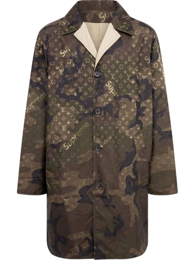 Supreme X Louis Vuitton Reversible Trench Coat In Brown