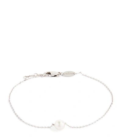 Shop Redline White Gold And Akoya Pearl Sensuelle Chain Bracelet