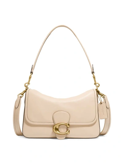 Shop Coach Women's Soft Tabby Calf Leather Shoulder Bag In Ivory