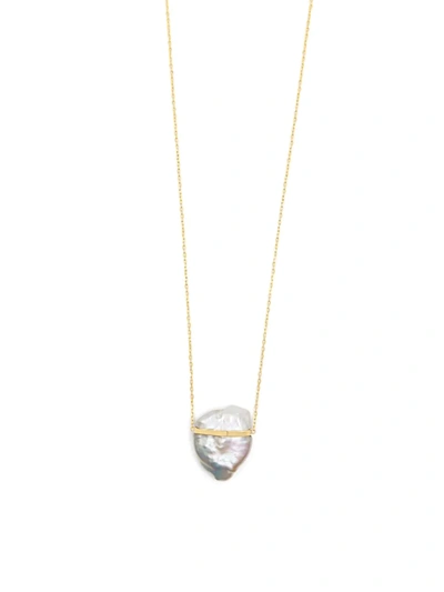Shop Jia Jia Women's Ocean 14k Yellow Gold & 20mm Freshwater Pearl Pendant Necklace
