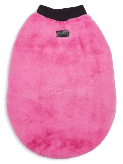 Shop Apparis Carter Faux Fur Dog Sweater In Sugar Pink