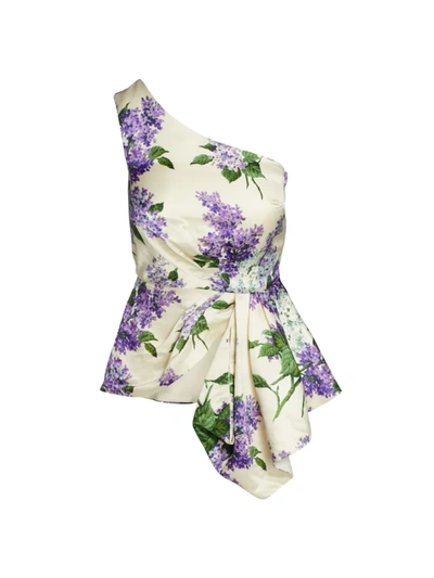Shop Libertine Women's Lilac Garden One-shoulder Blouse