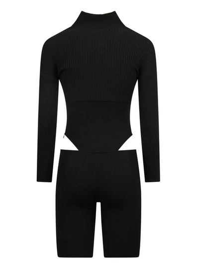 Shop Jacquemus Cut-out Jumpsuit In Black