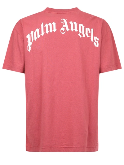 Shop Palm Angels Cotton T-shirt In Bordeaux