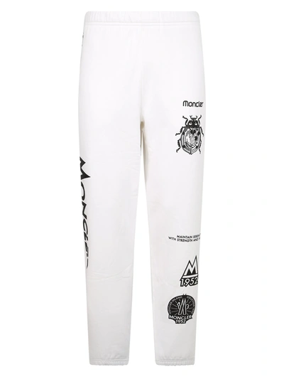 Shop Moncler Genius Logo Print Sweatpants In White