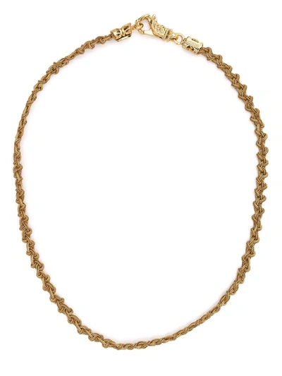 Shop Emanuele Bicocchi Knot Braid Necklace In Gold
